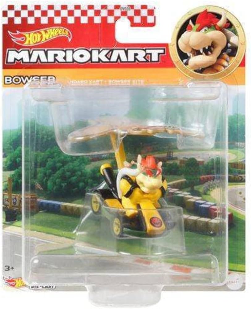Amazon.com: Hot Wheels 1:64 Mario Kart - Bowser in Standard Kart
