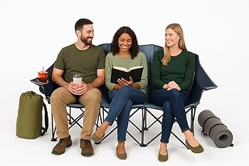 Amazon.com: GoTEAM! Portable Folding Bench Couch – 3 Seat