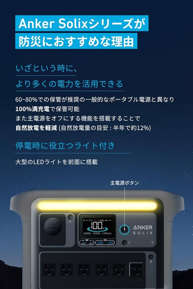 Amazon.co.jp: Anker Solix C1000 Portable Power Station ポータブル