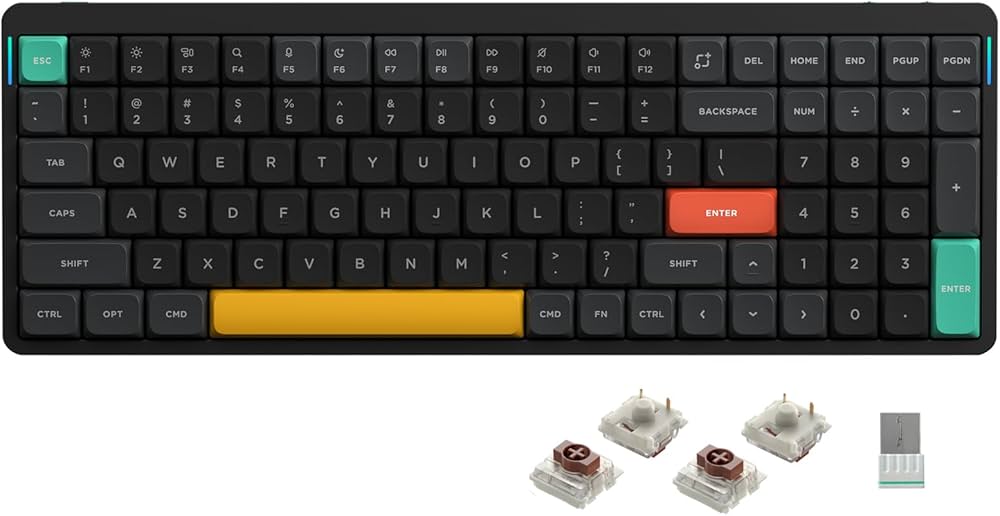 Amazon | nuphy Air96 V2 ワイヤレスメカニカルキーボード、100キー