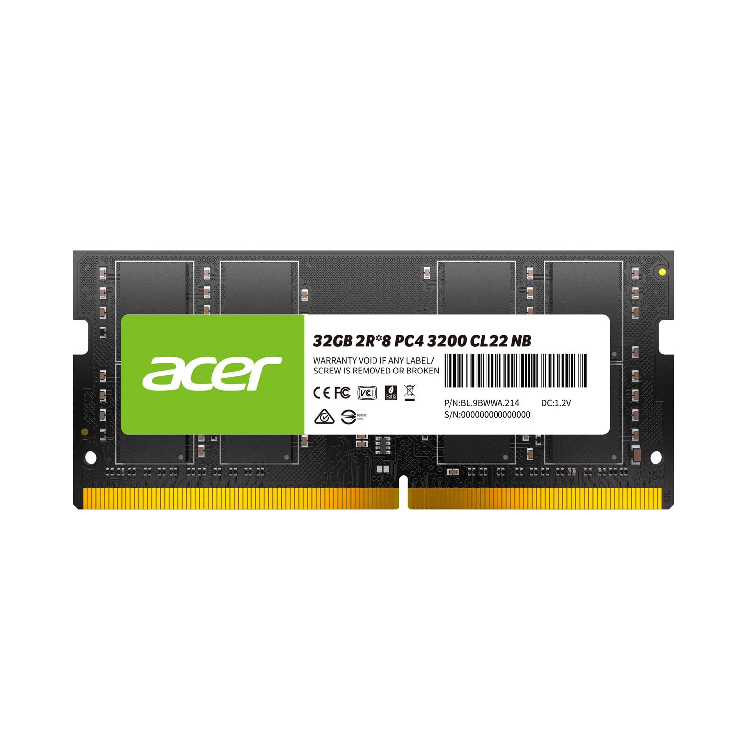 Amazon.co.jp: AcerノートPC用メモリ PC4-25600(DDR4-3200) 32GB DDR4