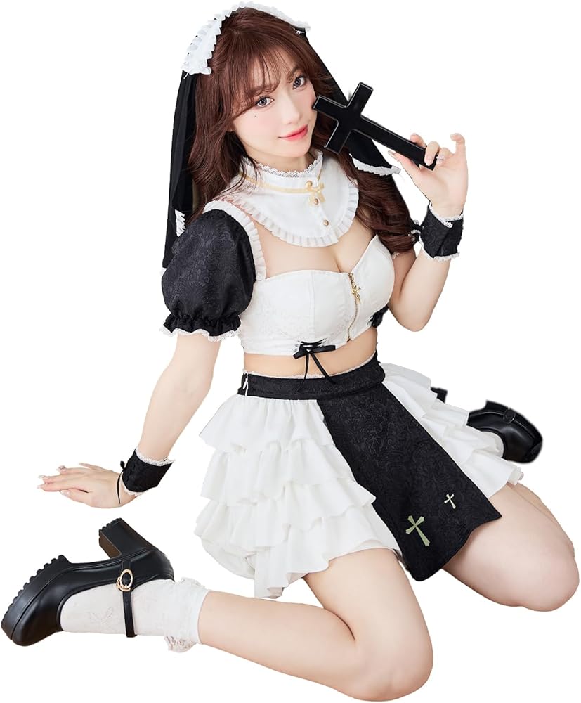 Amazon.co.jp: [Malymoon] コスプレ シスター マリア 修道女 ヴェール