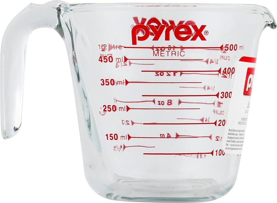 Amazon | Pyrex 計量カップ 2カップ用 レッドグラフィック 透明
