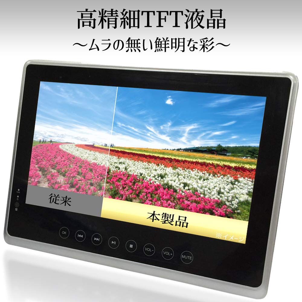 Amazon | 防水 ポータブルブルーレイプレーヤー 10インチ 車載 小型