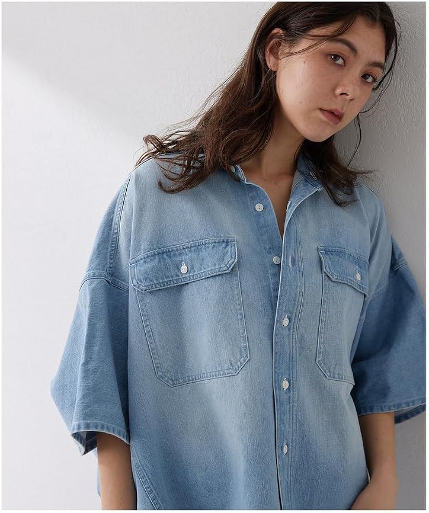 Amazon.co.jp: [Whim Gazette] [ウィムガゼット] DENIMドルマンシャツ