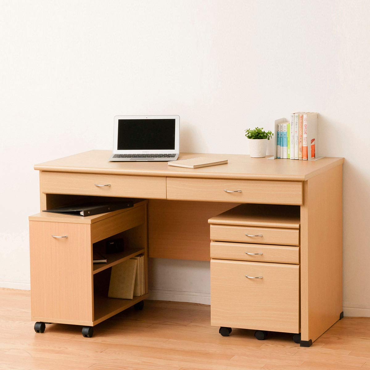 Amazon.co.jp: システムデスク120 ナチュラル/62-8251-74 : 文房具