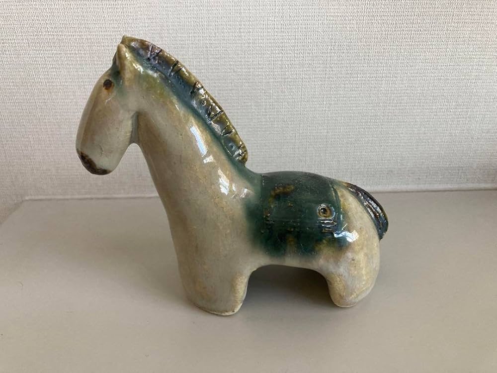 Amazon.co.jp: 0506① 馬 午 うま ウマ ホース 置物 オブジェ 陶器
