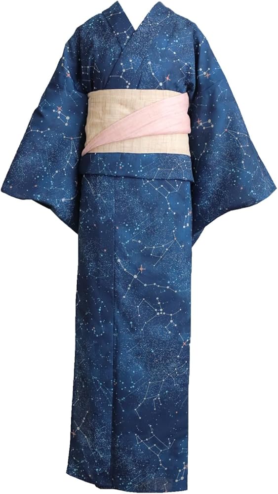 Amazon | [IKS] レディース浴衣 フリー M 単品 セオアルファ 星空 夜空