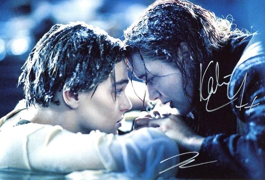 タイタニック サイン入り 写真 レオナルド・ディカプリオ ケイト