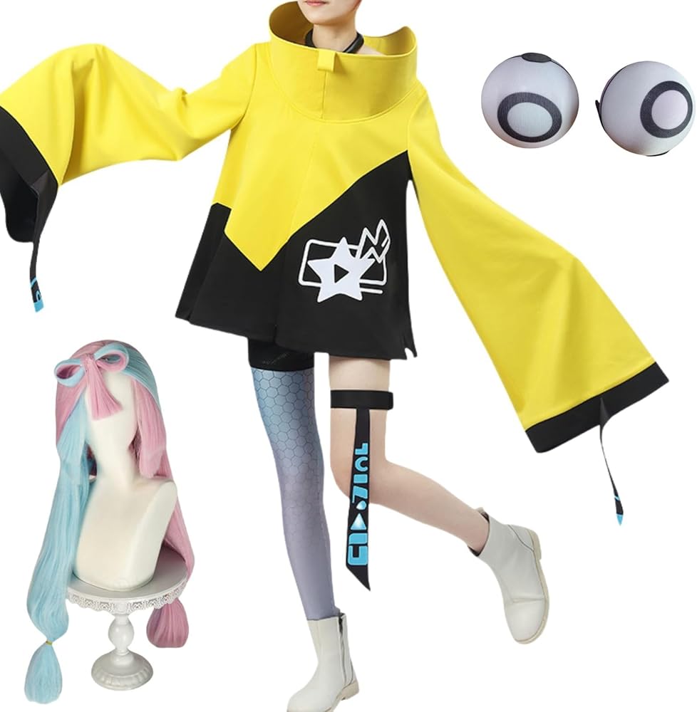 Amazon.co.jp: ナンジャモ コスプレ衣装 ウィッグ付き 髪飾り付き 戦闘