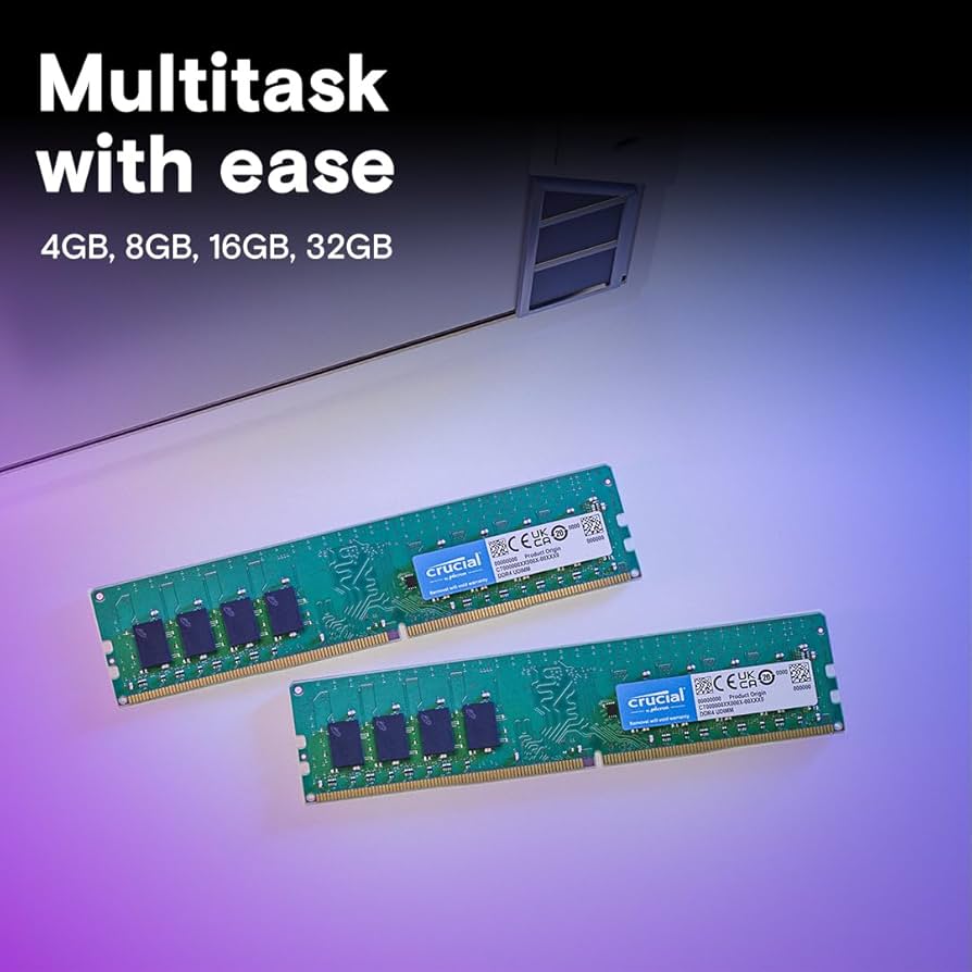 Crucial 16GB DDR4 RAM Kit (2x8GB), 2400MHz (PC4-19200) CL17 UDIMM