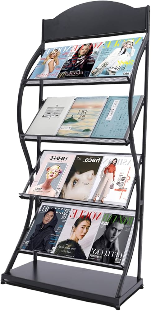 Amazon.com: Magazine Rack Magazine Holder 4 Tier Floor-Standing