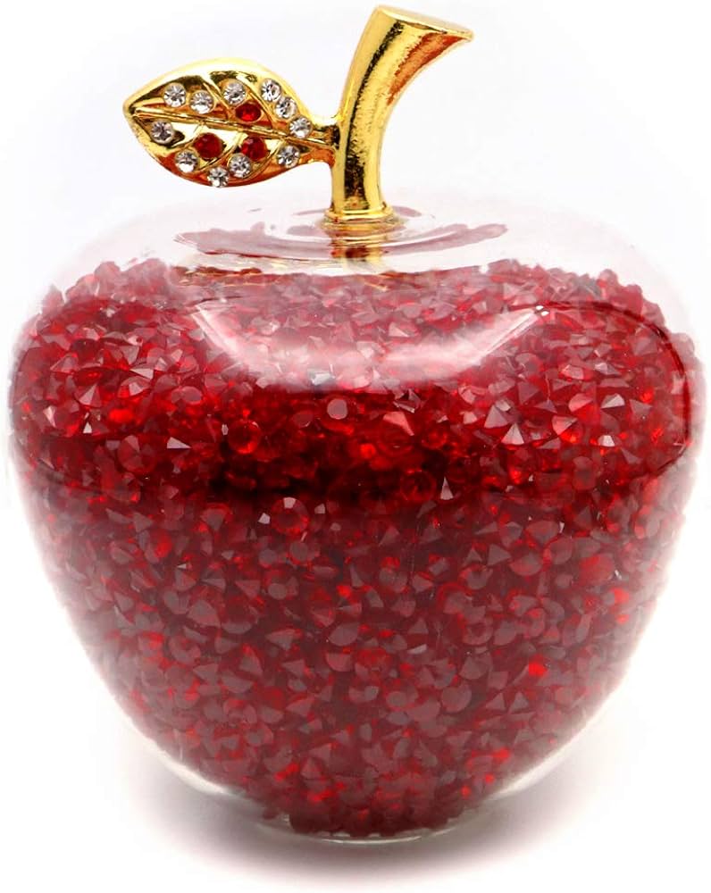 Amazon.co.jp: [GOLD STONE] 幸運の赤いリンゴ レッド 置き物 縁起物