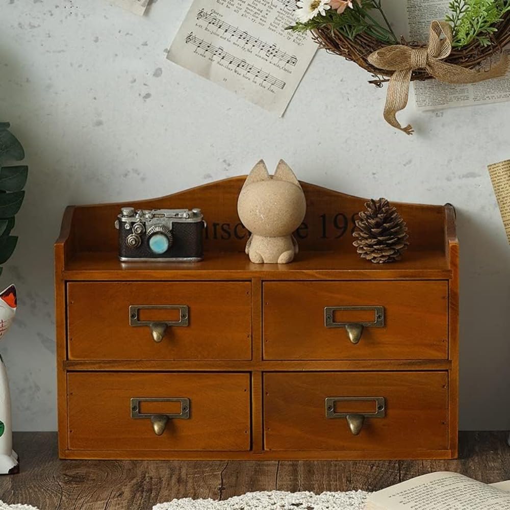 Amazon｜Yobuisg 卓上収納ボックス 引き出し 木製 ミニ卓上