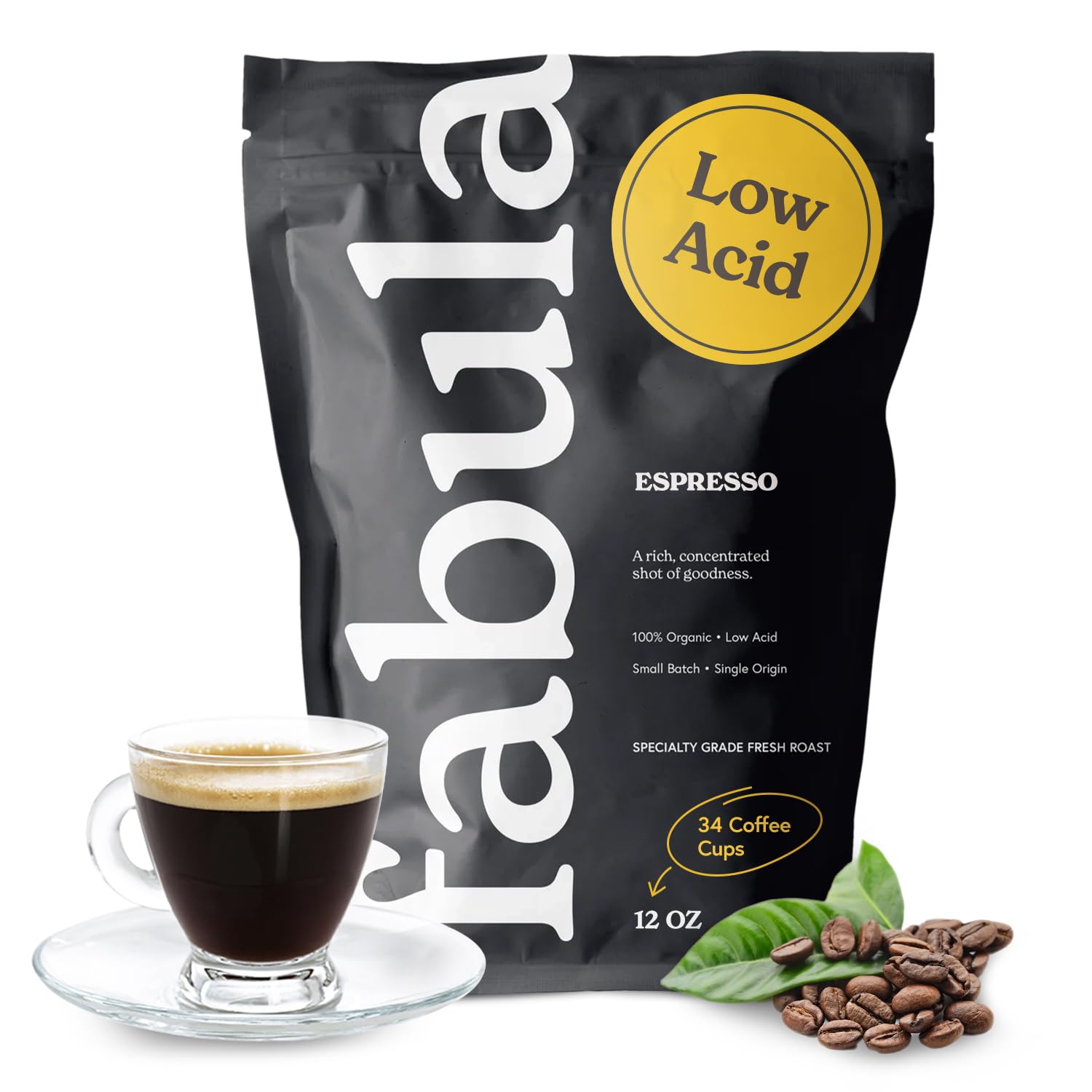 Amazon.com : Fabula Low Acid Coffee Beans Whole, Organic Espresso