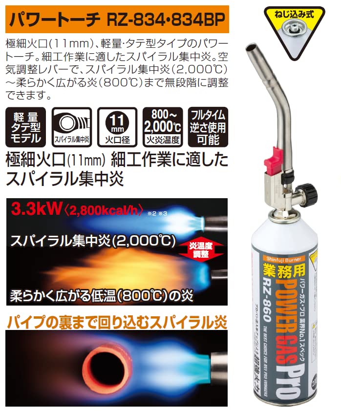 Amazon | 新富士バーナー トーチ・バーナー パワートーチ RZ-834BP