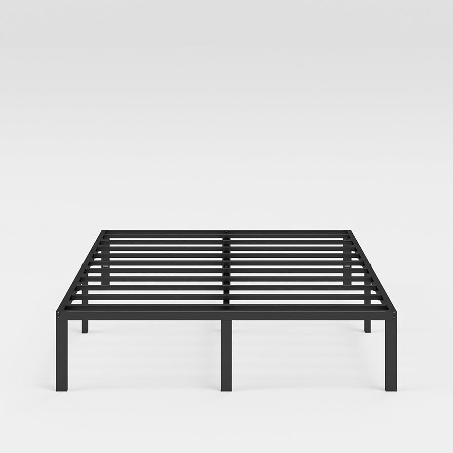 Amazon｜ZINUS Yelena ベッドフレーム メタル ブラック セミダブル