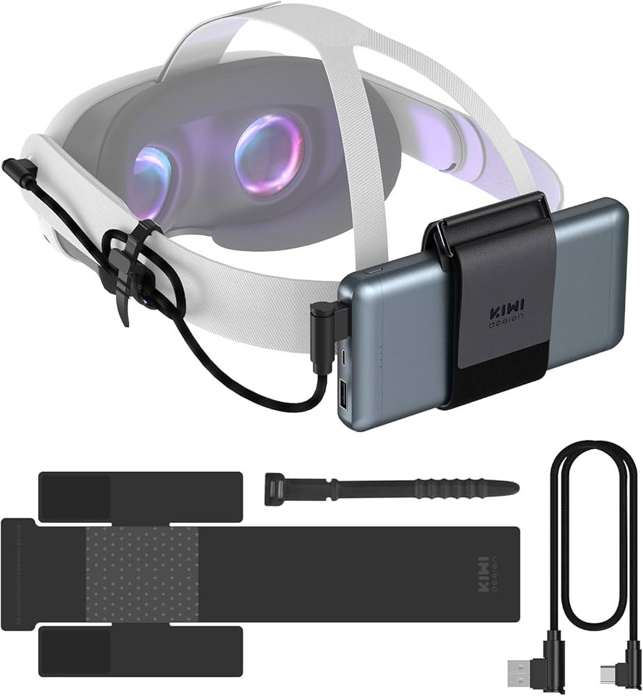 KIWI design Battery Strap Compatible with Quest 2/Quest/HTC Vive