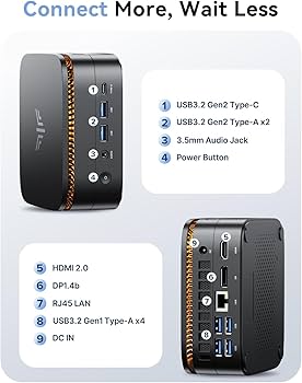 KAMRUI Mini PC Essenx E1 N150, 16GB DDR4 1TB M.2 SSD Micro PC