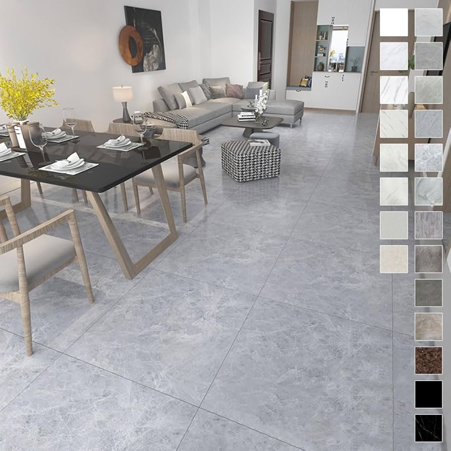 Amazon | フロアタイル 大理石調 貼るだけ 【150枚 約18畳】 厚さが