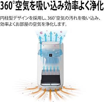 Amazon | シャープ 空気清浄機 FU-RC01-W プラズマクラスター7000搭載
