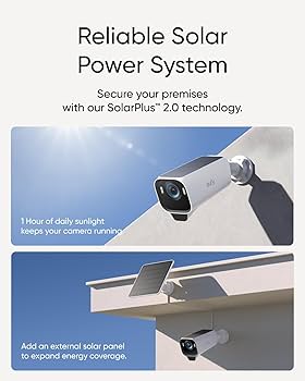 eufy Security Câmera complementar eufyCam S3 Pro, câmera solar