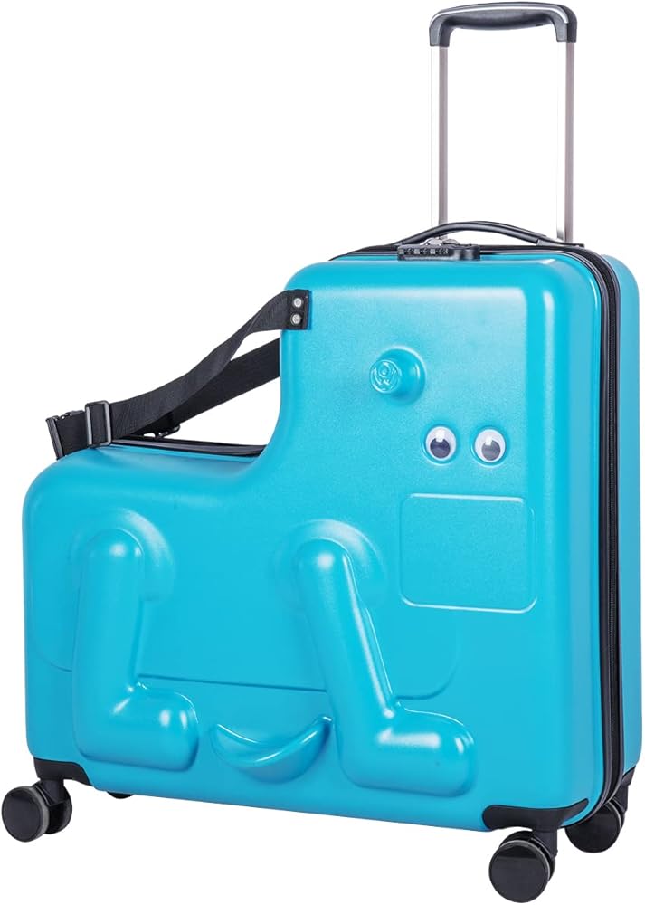 子供用スーツケース乗れる キッズ キャリーケース 40L大容量 ブルー