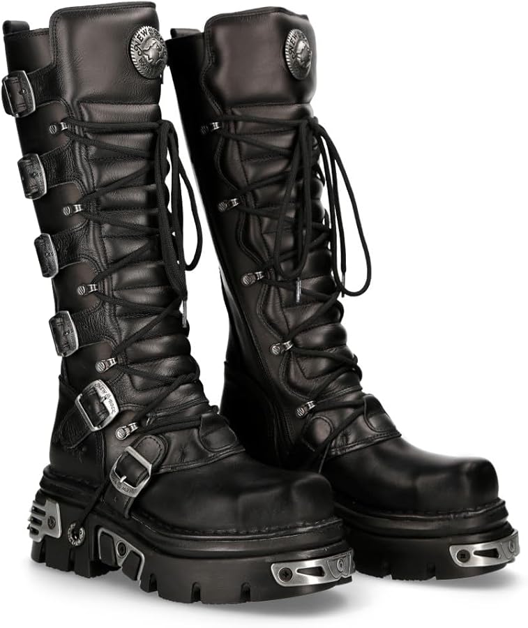 Amazon | New Rock Newrock NR M.373 S1 ブラックブーツ - ユニ