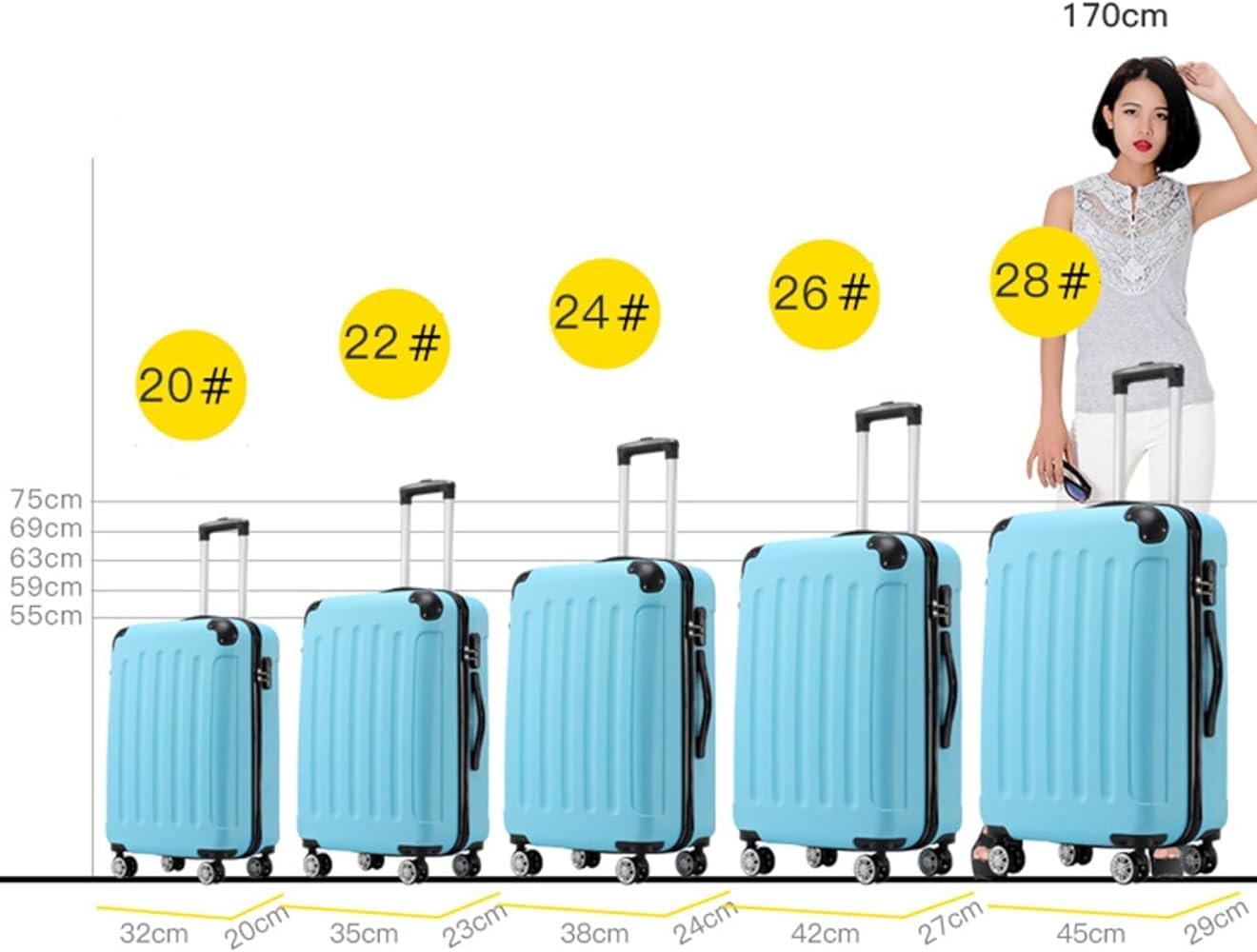 Amazon | [Monotory] スーツケース 大容量 機内持ち込み キャリー