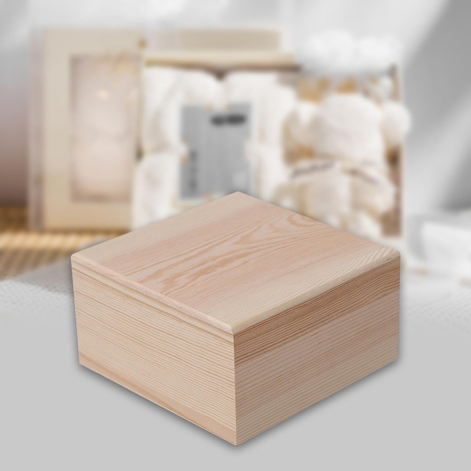 Amazon｜Folpus 木製収納ボックス、蓋付きオーガナイザーボックス、お