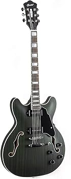 Amazon | GROTE Full Scale Electric Guitar Semi-Hollow Body Guitar