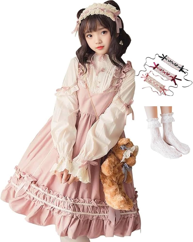 Amazon.co.jp: [JIURUN] ワンピース ロリータ 長袖 ゴスロリ コスプレ