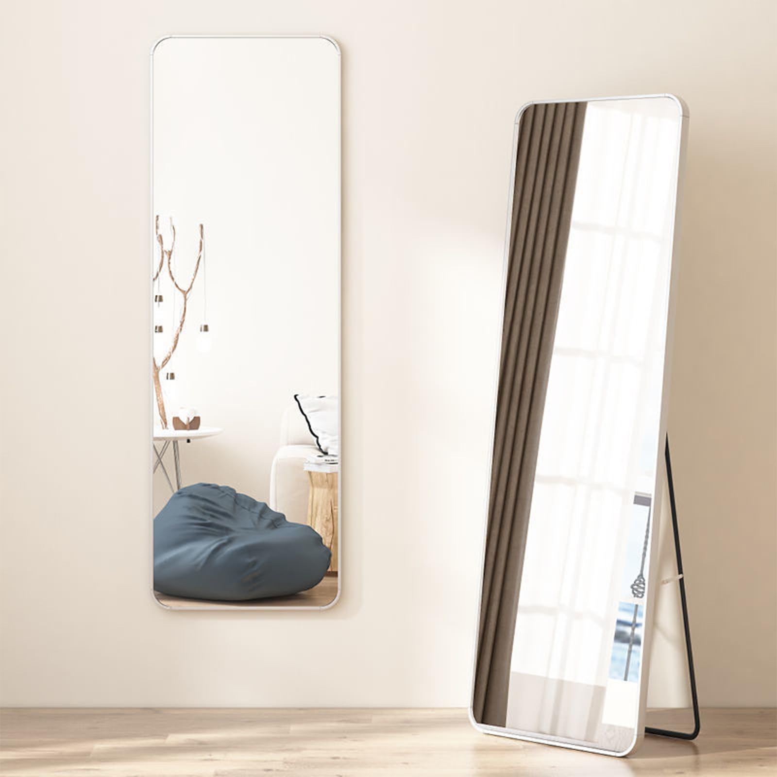 Amazon.co.jp: 全身鏡 姿見鏡 ミラー 軽量 壁掛け 幅36×高149cm