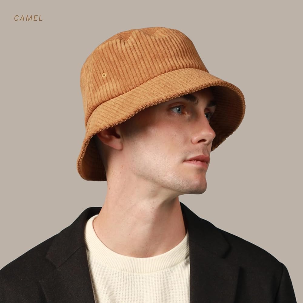 CHOK.LIDS Everyday Corduroy Bucket Hat Unisex Trendy Soft Warm