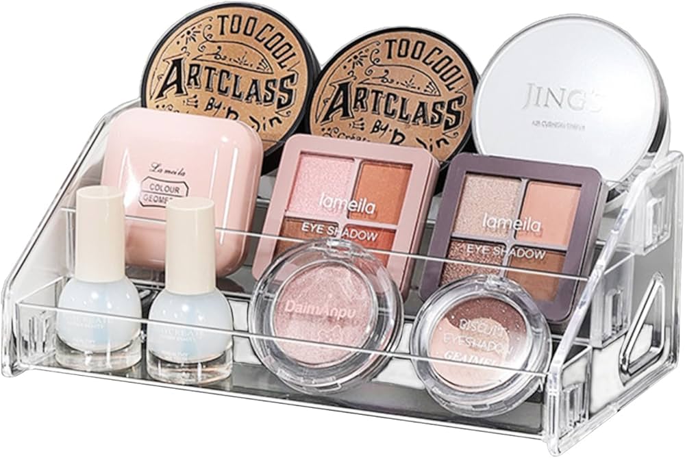 Amazon.co.jp: happykau コスメ収納 3段 アイシャドウスタンド 化粧品