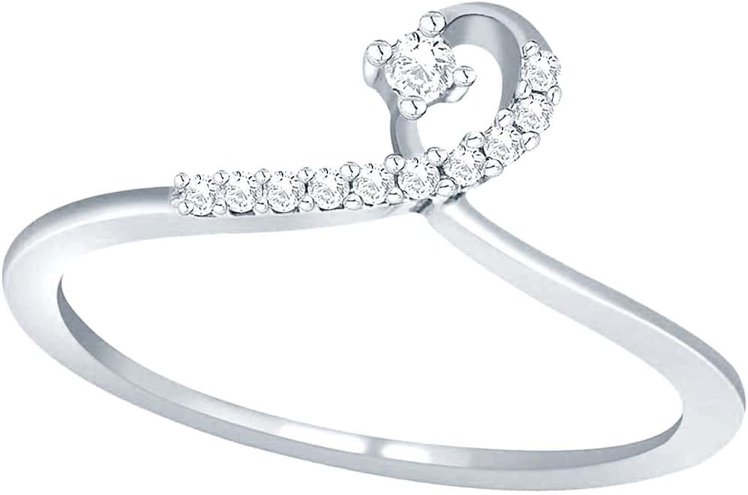 Amazon | giantti 10 KTダイヤモンドレディースホワイトゴールドDaily