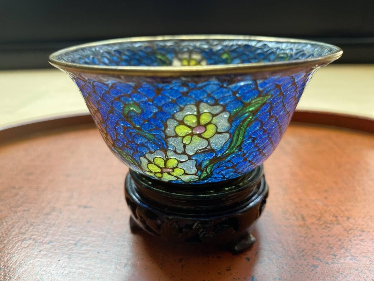 Amazon.co.jp: 中国伝統工芸 透胎七宝 省胎七宝 ガラス七宝透かし