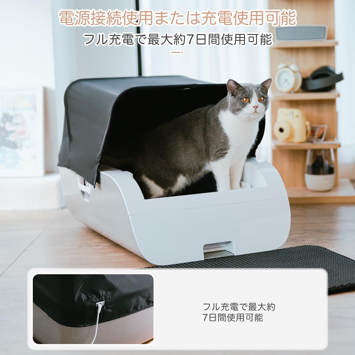 Amazon | Pandaloli 猫トイレ 自動 全自動 ねこ トイレ:猫 トイレ 自動