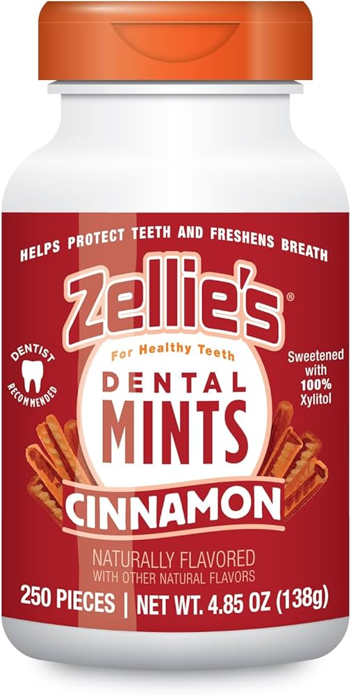 Amazon.com : Zellie's | 100% Xylitol Cinnamon Breath Mints | No