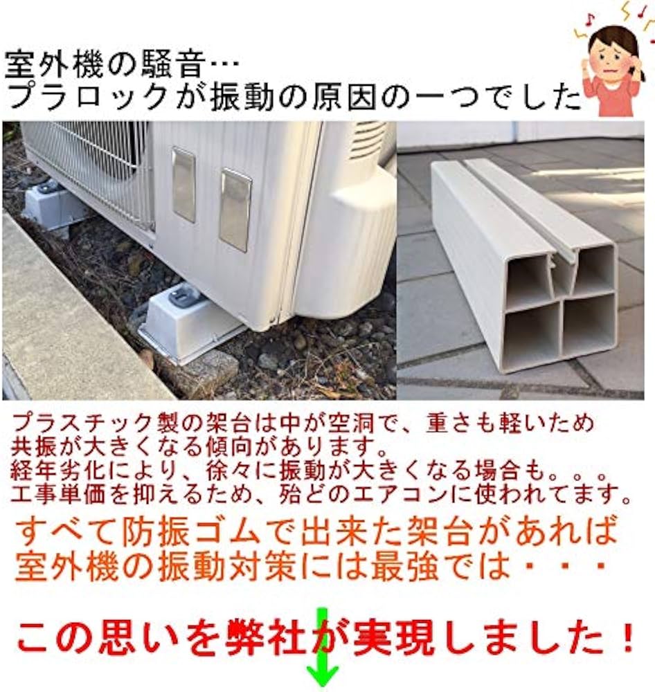 Amazon.co.jp: セイコーテクノ 防振ゴムブロック GBK-40 エアコン室外