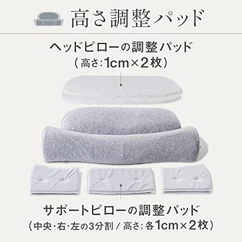 Amazon｜[CALQS ダブル枕PLUS ライトグレー] 枕 ピロー まくら 首 肩