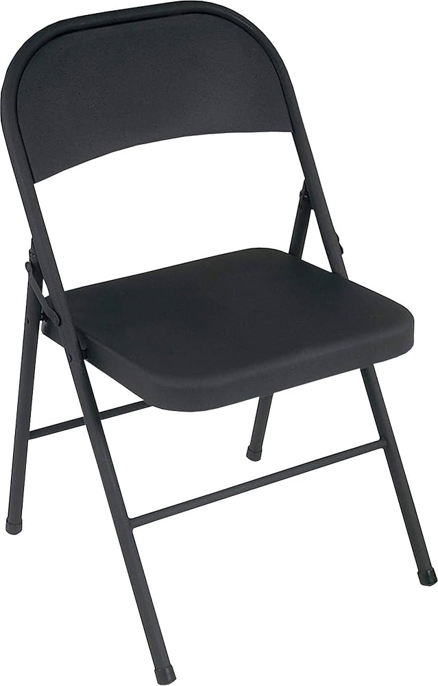 COSCO All-Steel Metal Folding Chair, Black, 4-Pack : Amazon.ca: Home
