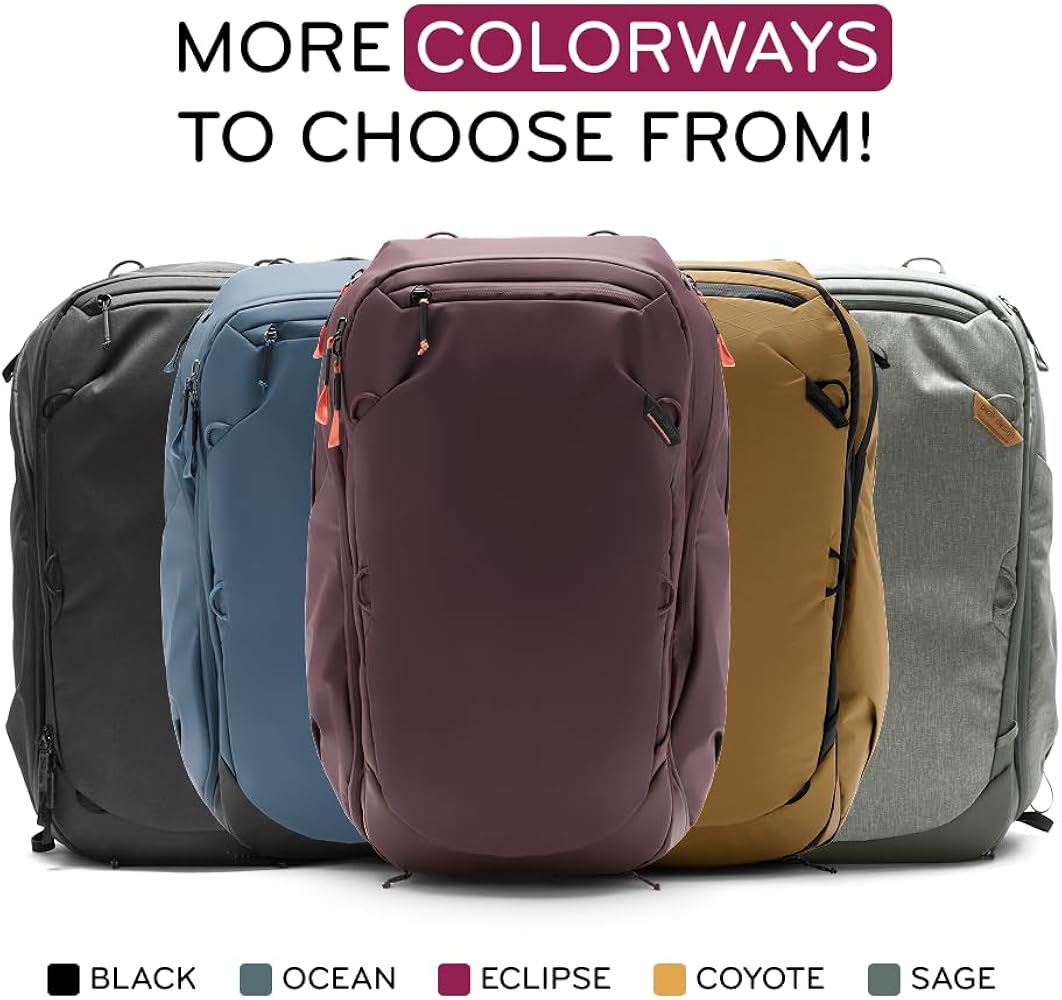 Amazon.com: Peak Design Travel Backpack 45L, Sage, Expandable 35