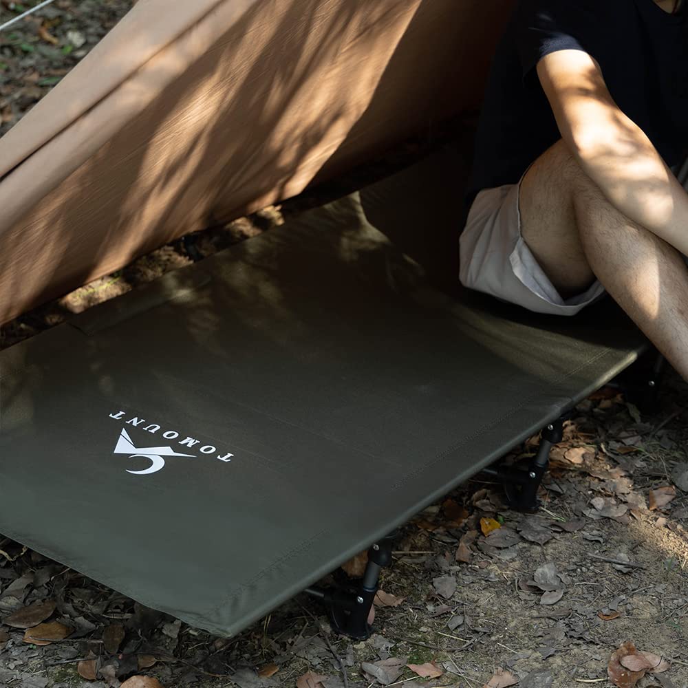 Amazon | TOMOUNT キャンプコット アウトドアベッド コンパクト収納
