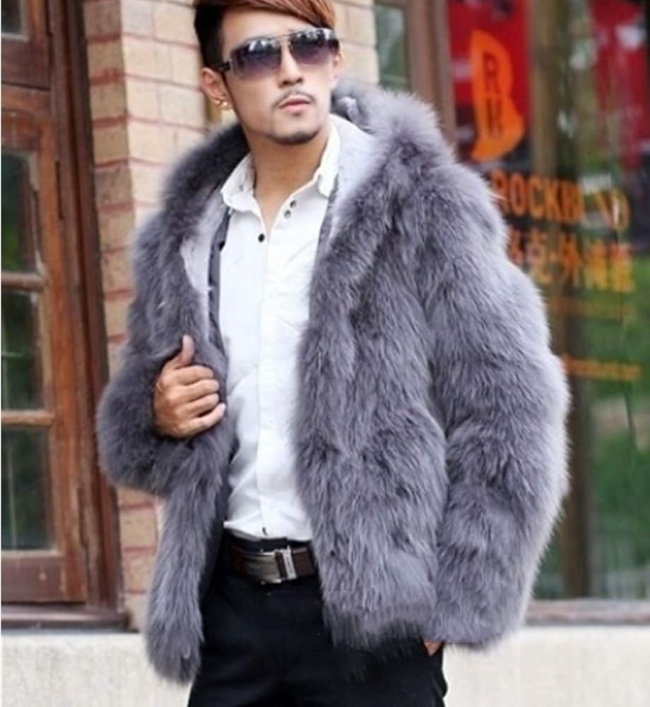 Amazon | [JINPIN] ファージャケット メンズ フェイクファージャケット