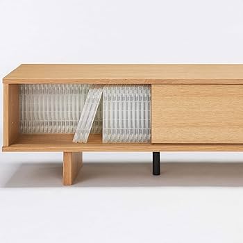 Amazon.co.jp: 無印良品 オーク材AVラック薄型(引戸)・幅150cm 幅150