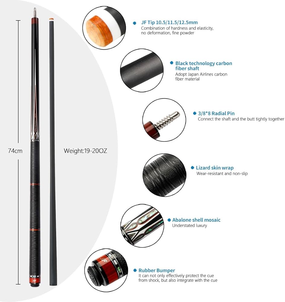 Amazon.co.jp: KONLLEN Jflowers JF20-21F ビリヤード カーボン