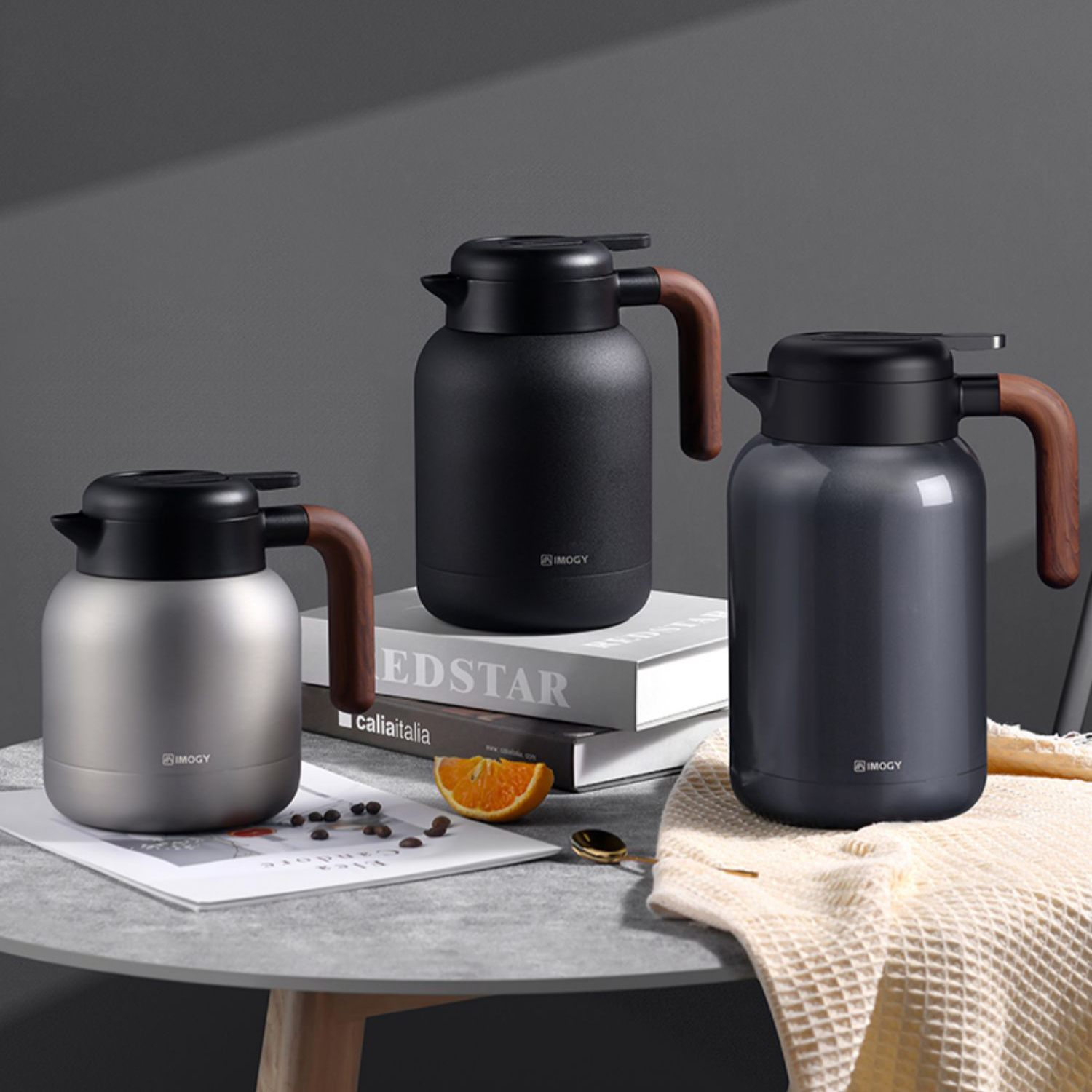 Amazon | TIMEDEEP 保温ポット 大容量 卓上ポット サーモス ポット 1L