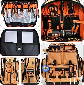 Amazon.com: Tool Backpack Heavy Duty – LOKASS Tool Backpack with