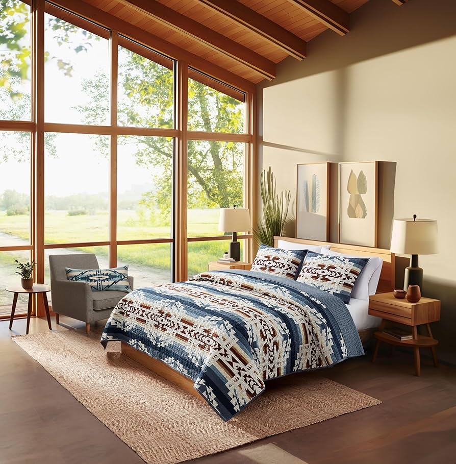 Amazon.com: Pendleton King Quilt Set – 100% Cotton 3 Piece Quilt